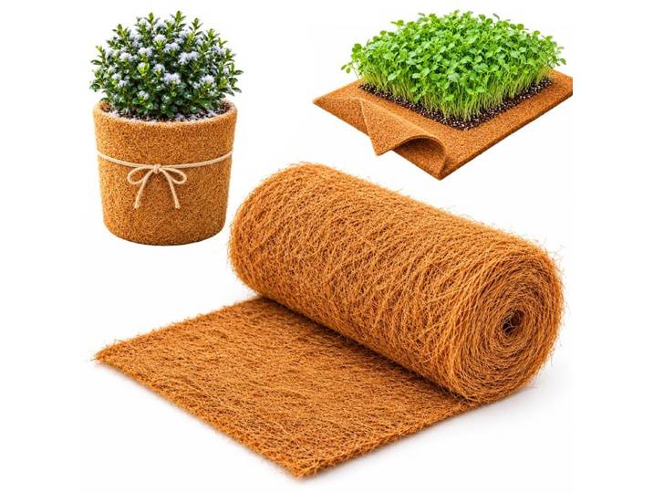 Relaxdays Kokosmatte für Pflanzen Winterschutz