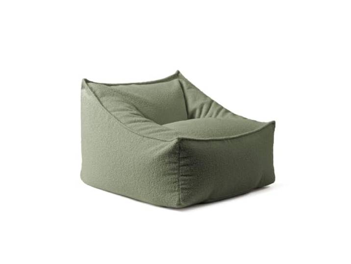 mokebo Sitzsack Bouclé 'Snug' Sessel Bean Bag Made in Germany Dunkelgrün aus weichem Teddystoff, Lesessel XXL Riesensitzsack für Wohnzimmer, Kinderzimmer, Wintergarten
