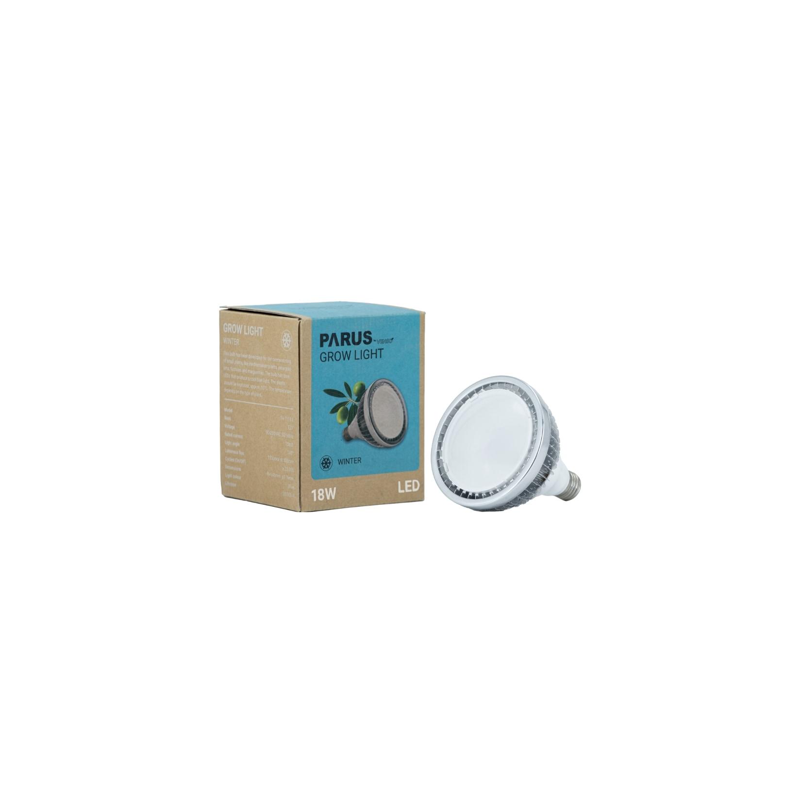 Parus by Venso GrowLight Winter E27 LED Pflanzenlampe 18W 140°, Venso Ecosolutions Vollspektrum LED Überwinterungslampe Pflanzenlampe LED Vollspektrum, LED Birne, Vollspektrum E27 Pflanzenlampe Birne
