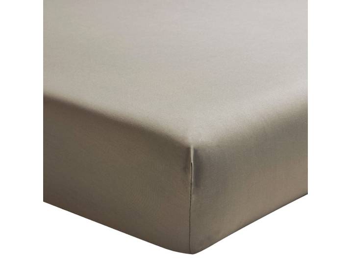 Drap housse uni en percale de coton 180x220