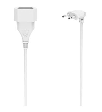 Hama 3 m 223265 Verlängerungskabel gewinkelter Eurostecker (Weiß) 00223265