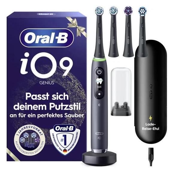 Braun Oral-B iO Series 9 Black Onyx Geschenk Edition Elektrische Zahnbürste (487085)