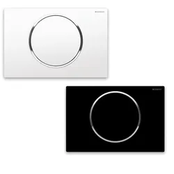 Betätigungsplatte GEBERIT SIGMA10 für Spül-Stopp-Spülung verschiedene Ausführungen (Ausführung: schwarz/hochglanz-verchromt/schwarz)