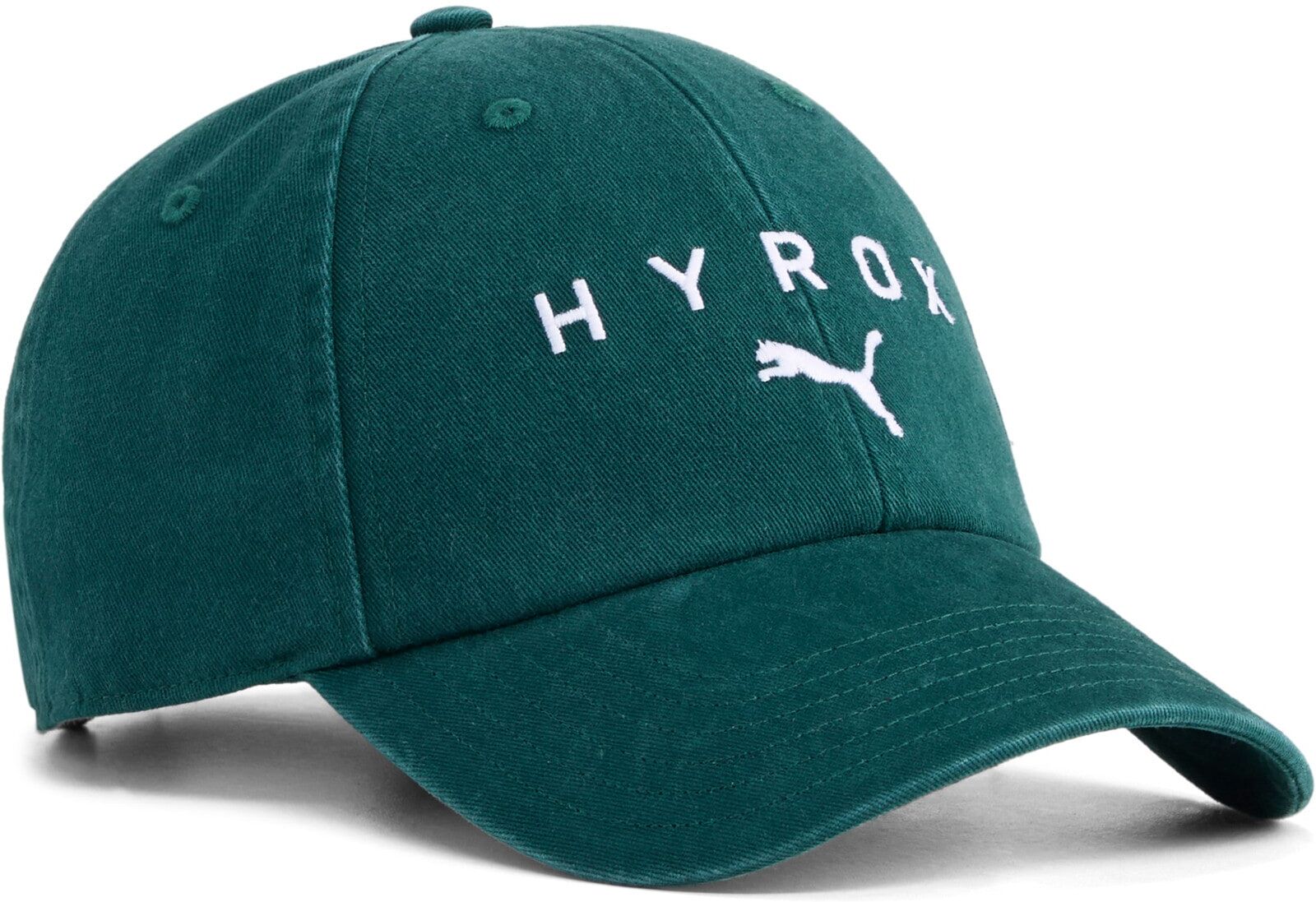 Baseball Cap PUMA "X HYROX BB CAP", grün (dunkelgrün), Baumwolle, unifarben, Caps Baseball Cap dunkelgrün Einheitsgröße