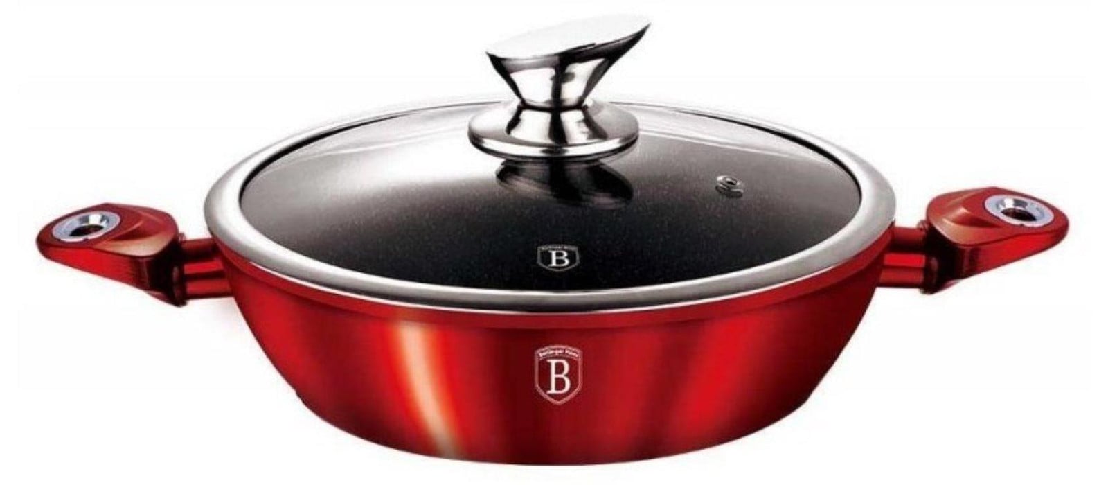 Berlinger Haus Red Metallic Line granieten pot 28cm