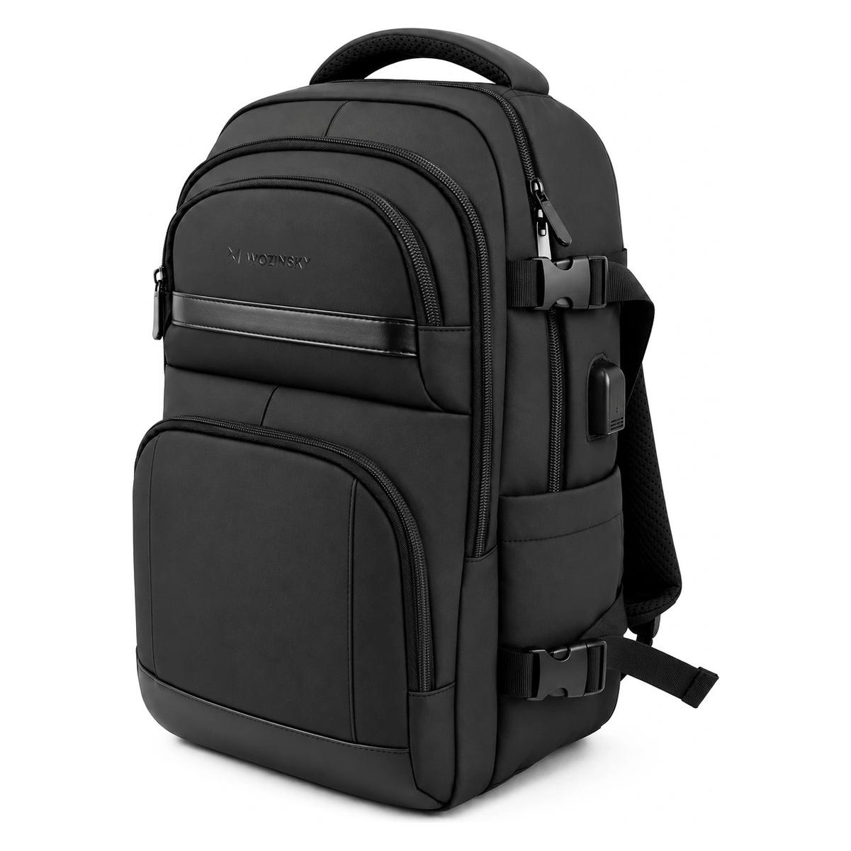 Wozinsky WPW-20L Reiserucksack mit Laptopfach, 40 x 20 x 25 cm, für Gepäckaufbewahrung - Schwarz (20 l) (5907769385261)