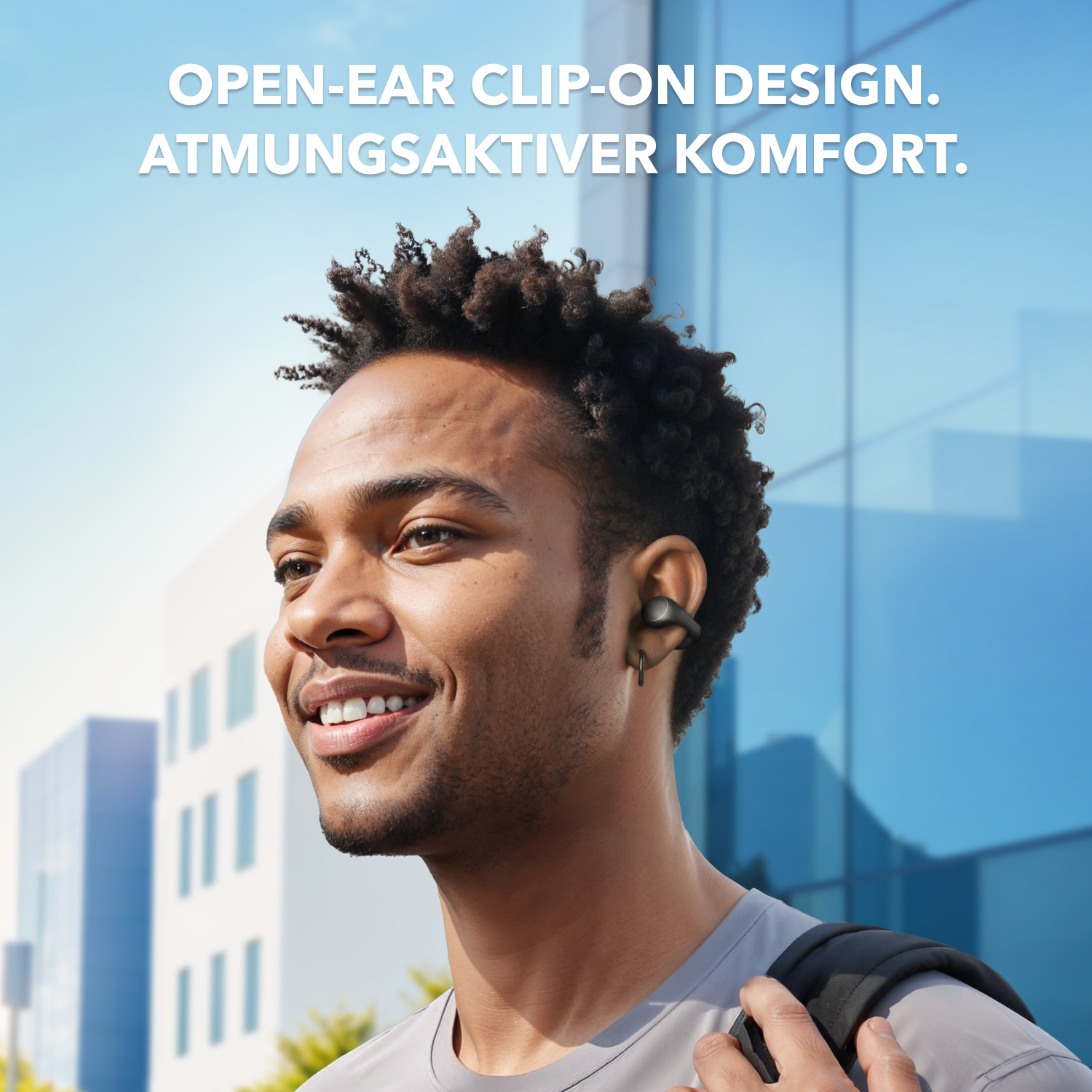 eufy C40i   Flexible Clip-On Kopfhörer mit hohem Tragekomfort Wüstenbronze