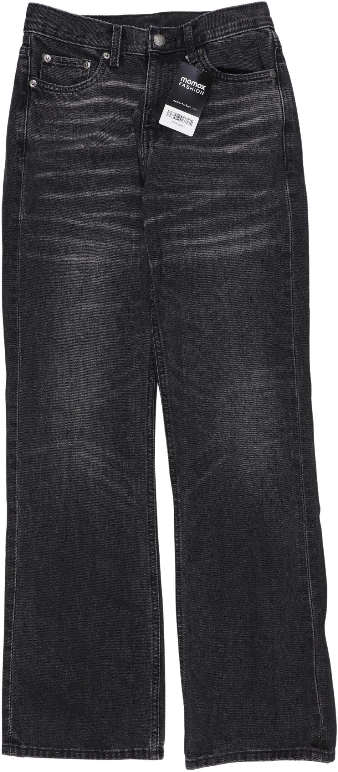 Weekday Damen Jeans, Schwarz, Gr. W26, Baumwolle - Second Hand