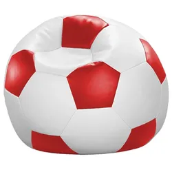 Linke Licardo Fußball-Sitzball Kunstleder weiß/rot Ø 90 cm