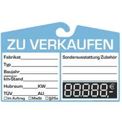 EICHNER 3x 25 Spiegelanhänger »Preisschild Digital« blau