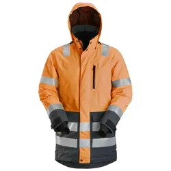 Snickers AllroundWork Hi-Vis wasserdichter Parka, Klasse 3 7 signalorange-stahlgrau