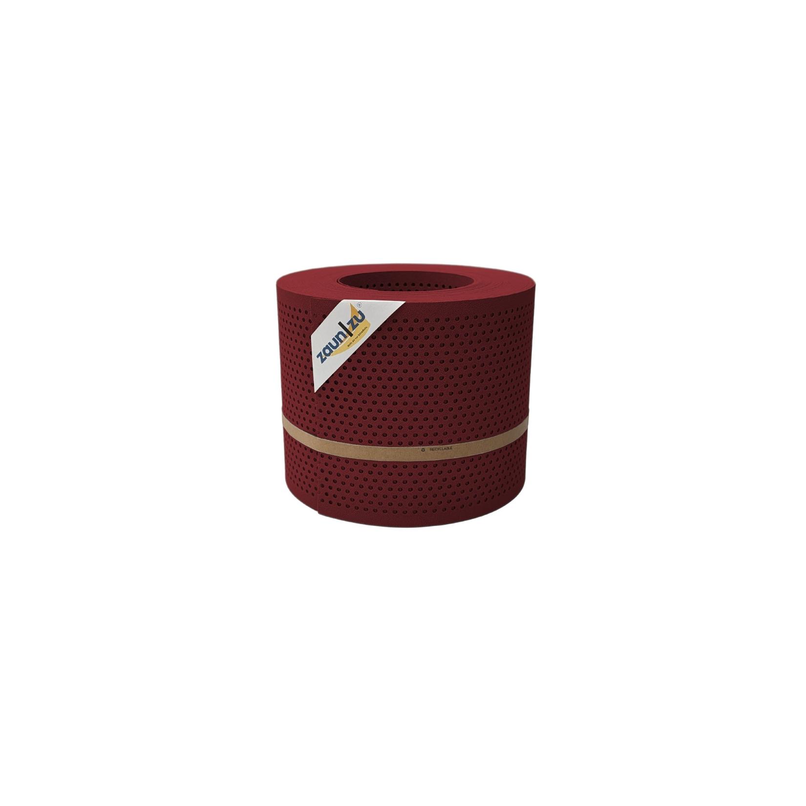 zaun zu® Sichtschutzstreifen PP Premium Gelocht 20 Prozent Streifen Bordeauxrot 26m