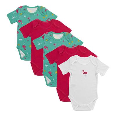 Kurzarmbody SCHLUMMERSACK "Body", Jungen, Gr. 68, N-Gr, pink (flamingo), Obermaterial: 100% Baumwolle CO(Bio)., Bodys