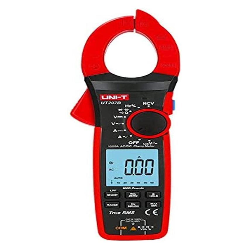 Uni-T Pinza Amperometrica VFC Strumenti Elettrici Tester Corrente Tensione DC/AC Auto Range (CAT III 1000V, CAT IV 600V, Zangenstrommesser) (UT207B)