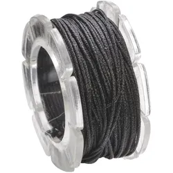 6x Knorr Prandell Wachskordel 1mmx5m schwarz, Nähzubehör, Schwarz