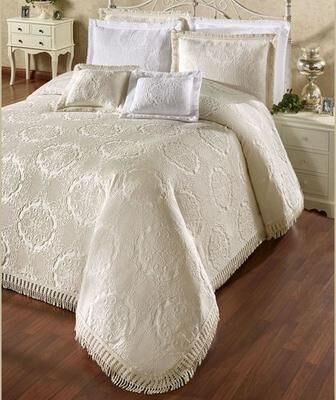 Touch of Class Elegant Medallion Grande Bedspread Ecru, California King, Ecru