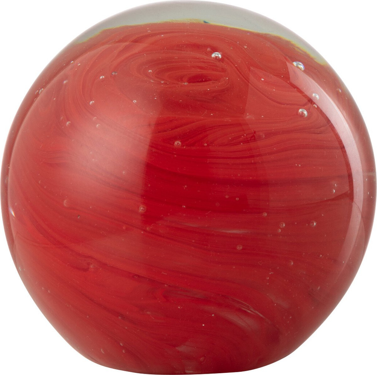 J-Line Twister Ronde Papiergewicht - Rood - Glas
