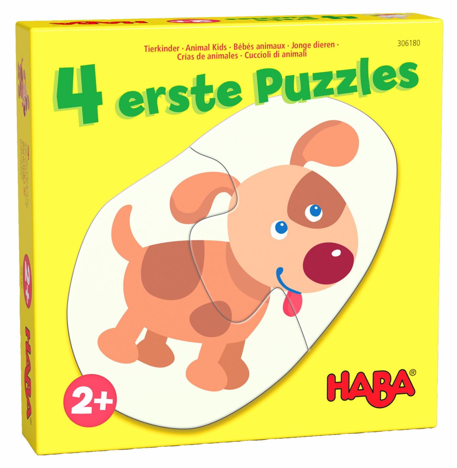 Haba 4 eerste puzzels - Dierenjongetjes en dierenwelpen
