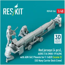 ResKit Red jerseys (4 pcs), AERO 21A (MHU-191A/M) with AIM-54C Phoenix for F-14B/D (scene 2) (US Navy Carri