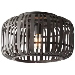 BRILLIANT Woodrow Deckenleuchte 40cm holz dunkel/schwarz Innenleuchten,Deckenleuchten,-dekorativ   1x A60, E27, 60W, geeignet für Normallampen (nicht enthalten)   Für LED-Leuchtmittel geeignet