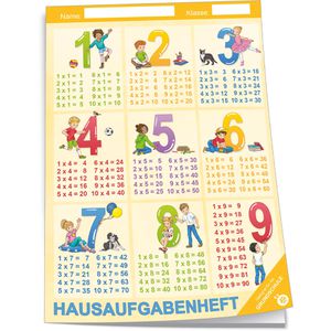 Trötsch Hausaufgabenheft Grundschule 1x1, A5, ganzes Schuljahr, für Klasse 1 - 4