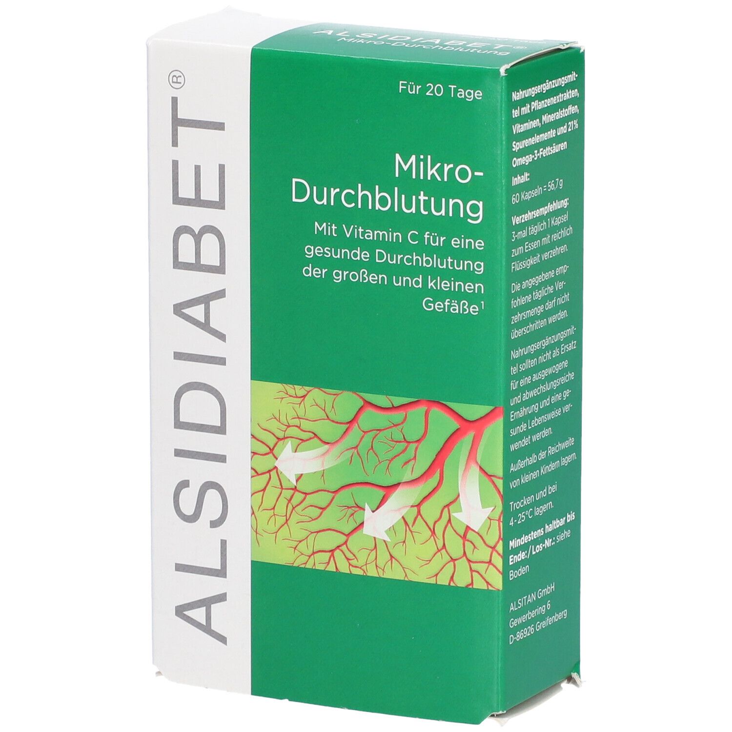 Alsidiabet Diabetiker Mikro Durchblutung Kapseln 60 St