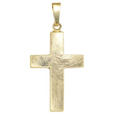 Kreuzanhänger JOBO "Anhänger Kreuz", gold (gelbgold 333), Schmuckanhänger, Damen, Gelbgold 333, 333 Gold
