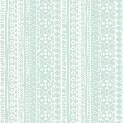Teal Tribal Peel and Stick Wallpaper by RoomMates