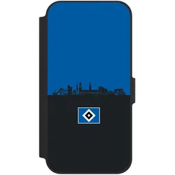 Nivocase Klapphülle für Apple iPhone 12 Pro Handyhülle aus Kunst Leder NIVOflip schwarz HSV Hamburg Skyline (Apple iPhone 12 Pro), Smartphone Hülle, Schwarz
