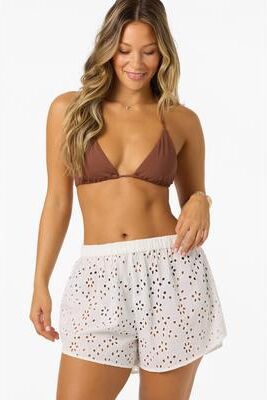 O'Neill s Pam Cover-Up Shorts in White, Size Large