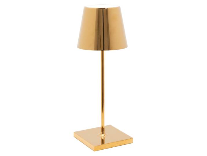 Poldina Pro Mini Glossy Gold LED-Tischleuchte, wiederaufladbar und dimmbar mit einer Akkulaufzeit von bis zu 12 Stunden