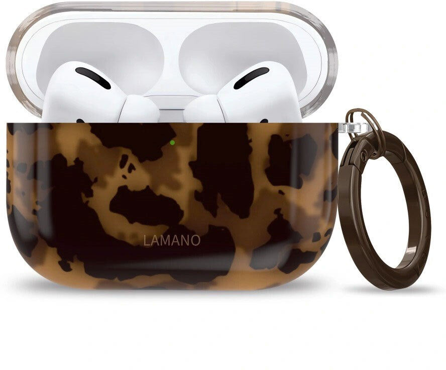 Apple AirPods Pro (3. Gen.) Tech-Protect Lamano Cover m. Nøglering - Panther