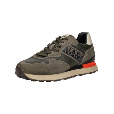 Sneaker NAPAPIJRI "Napapijri Sneaker Leder/Synthetik", Herren, Gr. 41, Textil, grün (grün, braun), Leder, Synthetik, Schuhe Sneaker