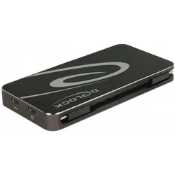 Delock USB Type-C (USB-C, 3 Ports), Dockingstation + USB Hub, Schwarz