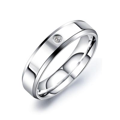 Partnerring FIRETTI "Schmuck Geschenk "LIEBE" Shine" Gr. 60, silber (edelstahlfarben, kristallweiß), Fingerringe, Damen, 60, Edelstahl, 5mm, mit Zirkonia (synth.)