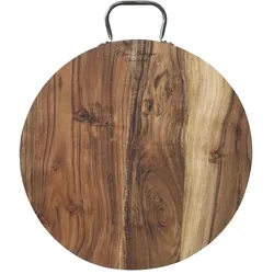 Chic Antique Tapasbrett Laon mit Eisengriff, H2/L47/B40 cm, natur