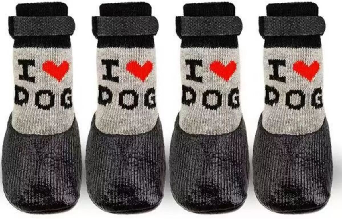 INF Wasserdichte Anti-Rutsch-Hundeschuhe: High-Top Pfotenschutz M