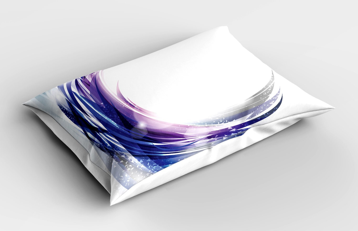 ABAKUHAUS Abstract Kussensloop met Cool Golf Ombré Ontwerp, Paars Blauw en Wit, 75 x 50 cm