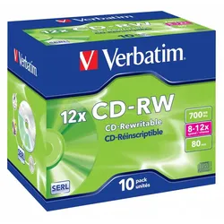 Verbatim CD-RW 12x 700 MB 10 Stück(e)