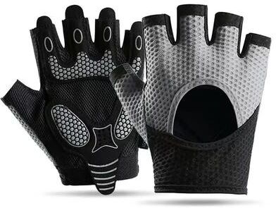 Uplift Essentials Pro Grip Anti Vibration Fitness Handguards gray s