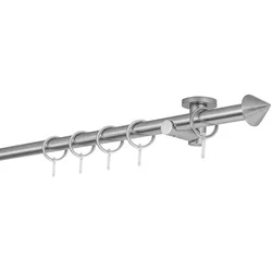 20mm,1-läufig,Rohr,Deckenträger urban,Endstück cone Farbe: Edelstahl-Optik, Größe: 200cm
