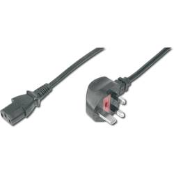 Digitus Computer, Strom, Kaltgeräte Kabel [1x UK-Stecker - 1x Kaltgeräte-Buchse C13] 1.80 m Schwarz AK-440107-018-S