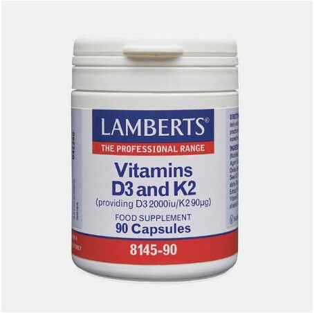LAMBERTS VITAMINA D3 (2000 UI) + K2 (MK-7) (90 mcg) 90 CAPS
