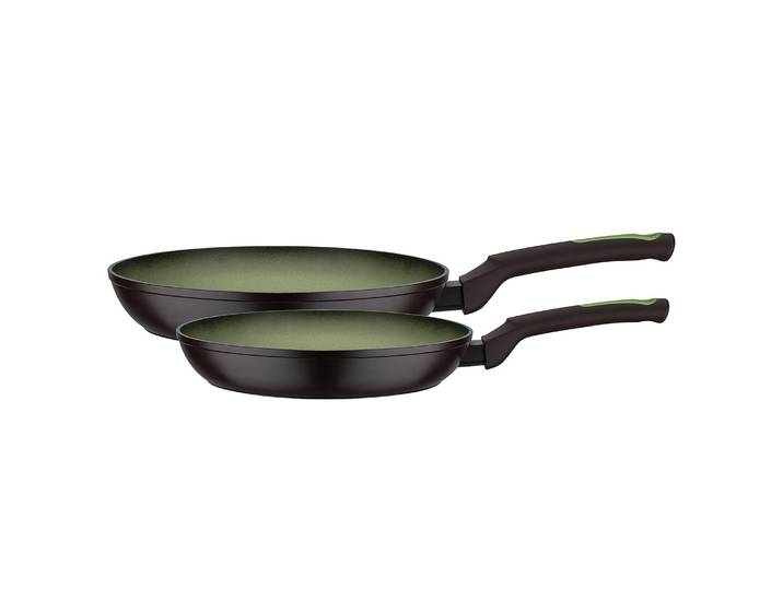 home24 Set koekenpannen Avocado set van 2 50 x 31 x 14cm