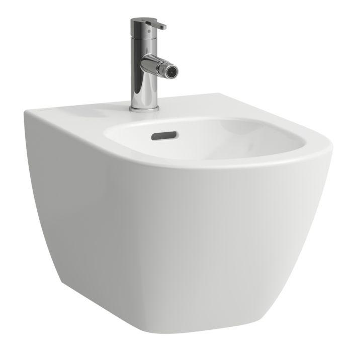 Laufen Lua Wand-Bidet H8300810003021 mit Überlauf, 1 Hahnloch, weiß