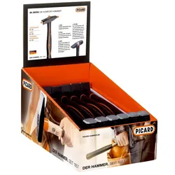 Picard Schlosserhammer BlackTec®/11 Stück im Display, 5 x 300g, 4 x 500g, 2 x 800g - 1032700-001