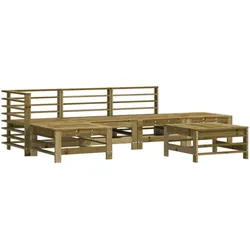 vidaXL 6-tlg. Garten-Lounge-Set Imprägniertes Kiefernholz