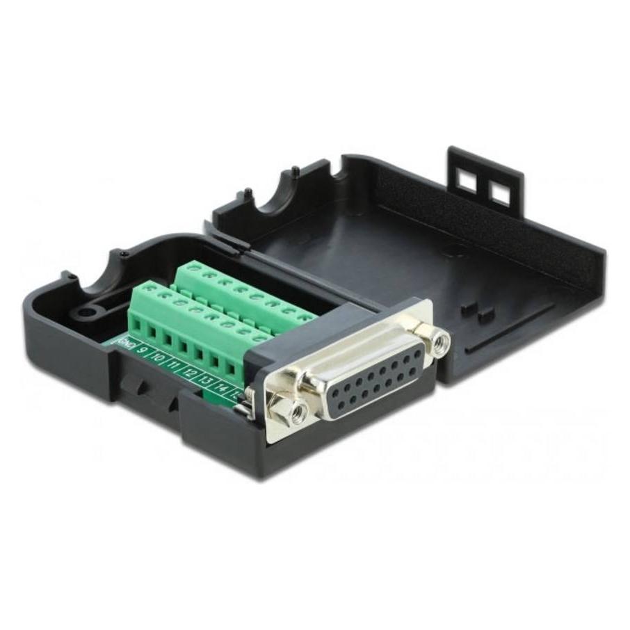 Delock VGA-Adapter DB-15 (W) bis 16 pin terminal block (66569)
