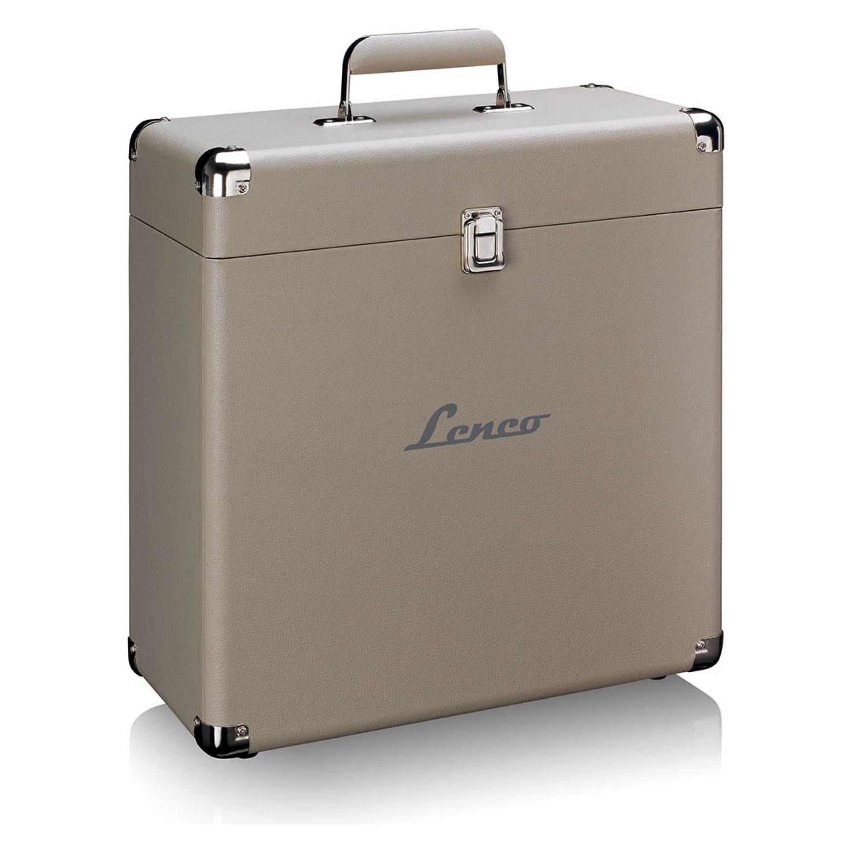 Lenco TTA-302 Schallplattenetui für 30 Schallplatten, taupe (Platten) (TTA-302TP)