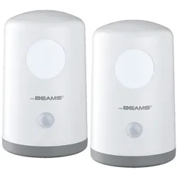 Mr. Beams Batterie-LED-Nachtlicht "MB750" Weiß mit Bewegungsmelder 2er Pack